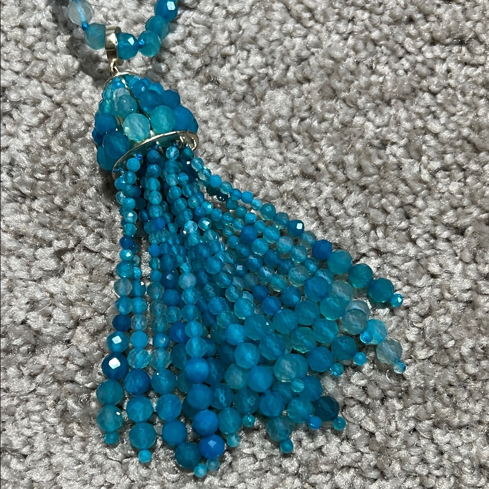 Kendra Scott Turquoise Beaded Necklace Sylvia long new new with tags $195 - Picture 6 of 7